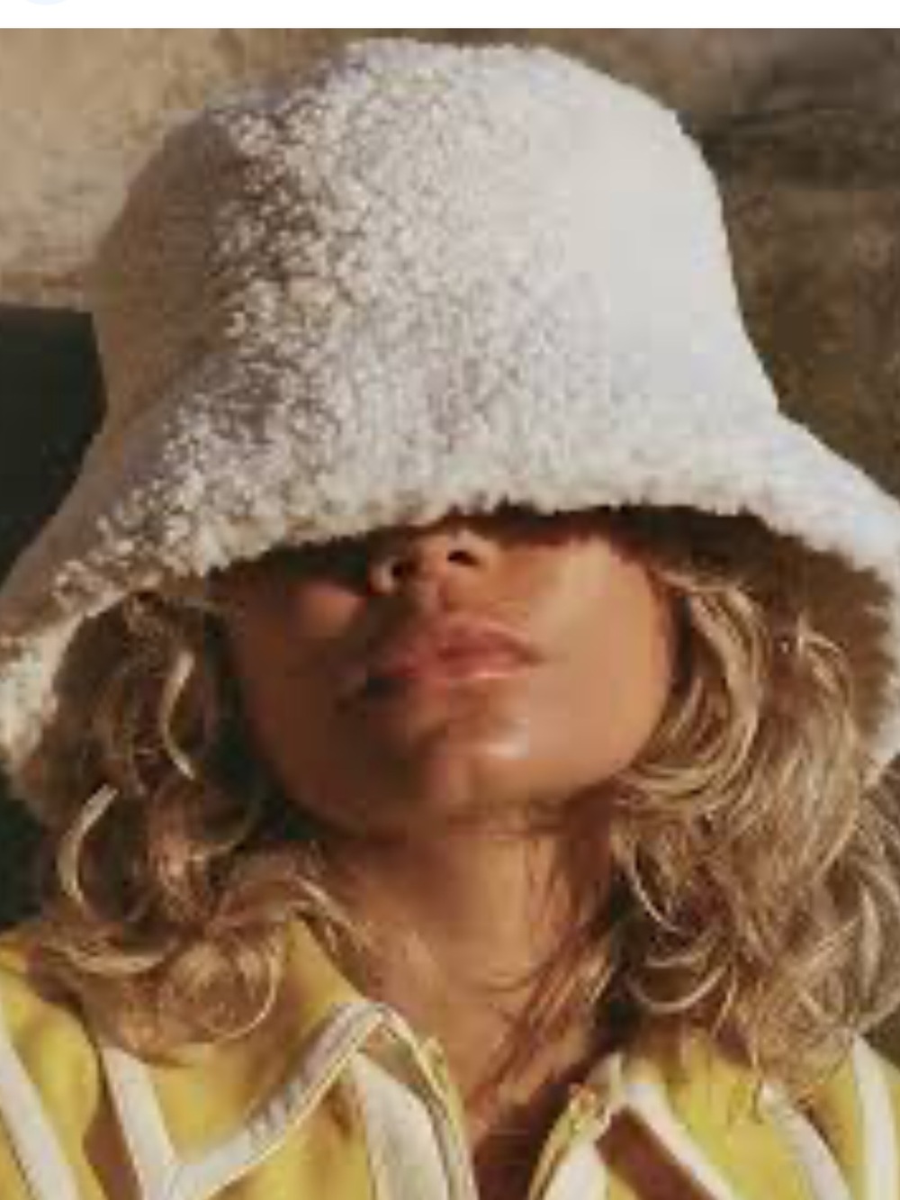Lack Of Color~ Teddy Sherpa Bucket Hat - Cream